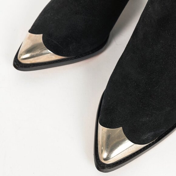 Isabel Marant Lemsey Black Suede Ankle Boots - Picture 6 of 9